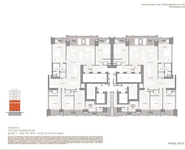 2nd-19th Floor (Zone 1)