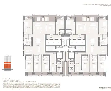 2nd-19th Floor (Zone 1)