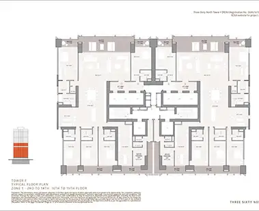 2nd-19th Floor (Zone 1)