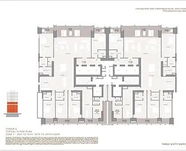 2nd-19th Floor (Zone 1)
