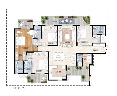 TYPE A (Unit 1 - 3D Layout)